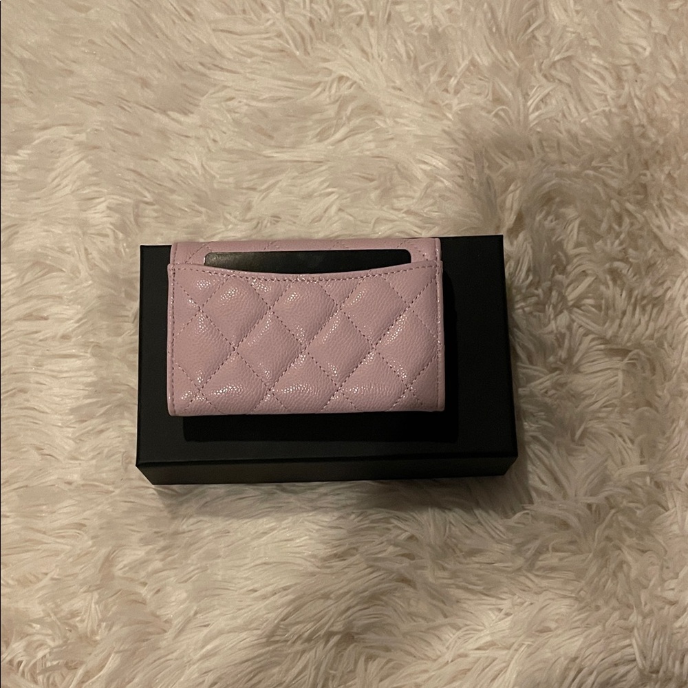 CHANEL Lavender Quilted Wallet - Picture 2 of 8